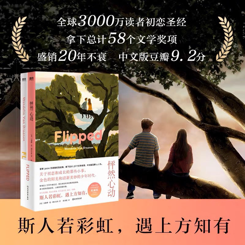 【有风书店/正版现货】文德琳·范·德拉安南《怦然心动》中英两册 Flipped｜终有一天，你会遇到一个如彩虹般绚丽的人