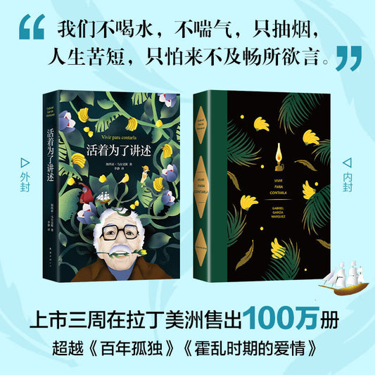 【有风书店/官方正版】加西亚·马尔克斯《活着为了讲述》李静译｜“我年轻过，落魄过，幸福过，我对生活一往情深。”